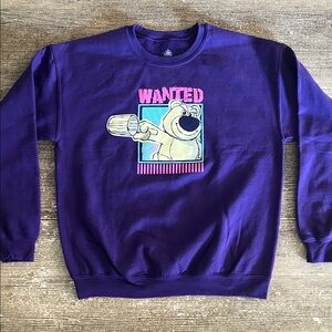 Disney Toy Story 3 ‘Lotso’ purple graphic crewneck sweatshirt. EUC, size medium
